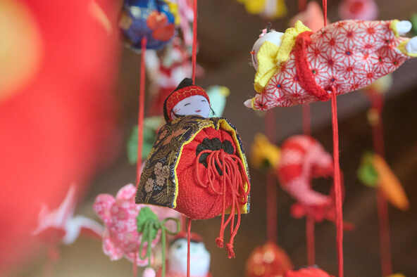 かわいらしいつるし雛がお出迎え♪