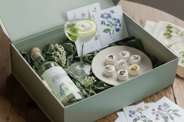 客室にフラワーボックスをお届け　※イメージ