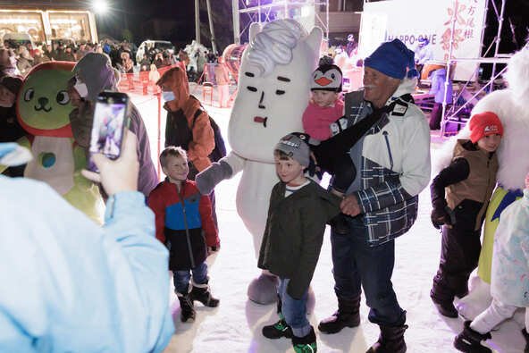 開場の際はゆるキャラがお出迎えしてくれます♪