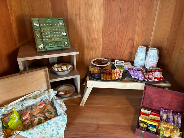 フリースペースのカフェコーナーでゆったり・・・