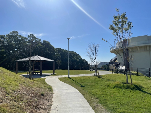 ▲展望の丘と延命配水池展望所