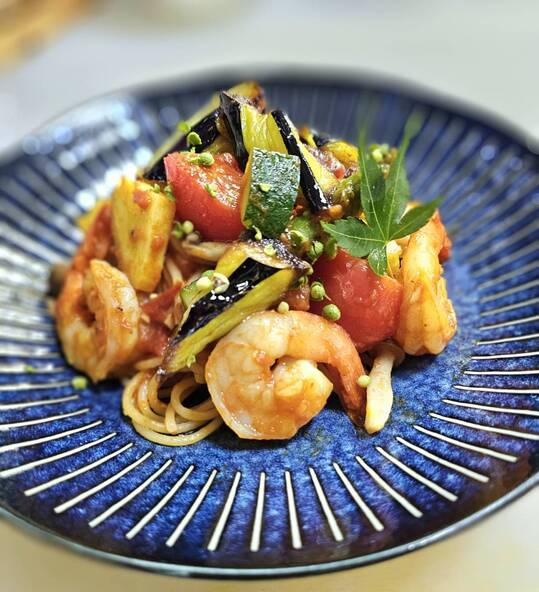 養父市の特産品である朝倉山椒を使ったパスタやピザが豊富です！