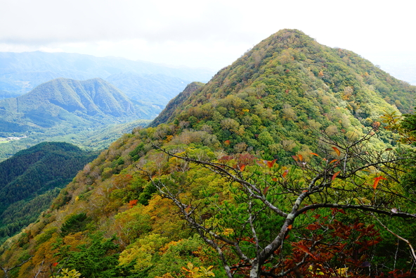 紅葉のはじまる茅ヶ岳の様子（画像提供：Icchyou / PIXTA）