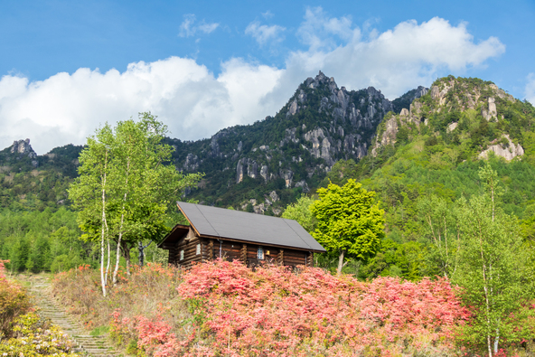 瑞牆山自然公園から望む春の瑞牆山（画像提供：K@zuTa / PIXTA）