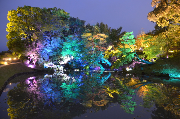 岡山後楽園「夏の幻想庭園」（写真提供：岡山後楽園）