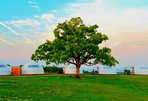 OKAYAMA GLAMPING SORANIAの様子（写真提供：OKAYAMA GLAMPING SORANIA）