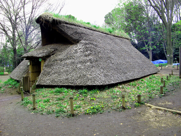 「東京都埋蔵文化財センター」では縄文時代の竪穴住居の復元も
