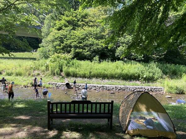 川のせせらぎを聞きながら（厚別川）