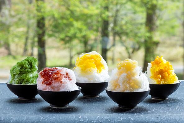 ふわふわ食感が味わえる天然かき氷