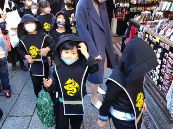 忍者になりきって、本格的な修行に挑戦！