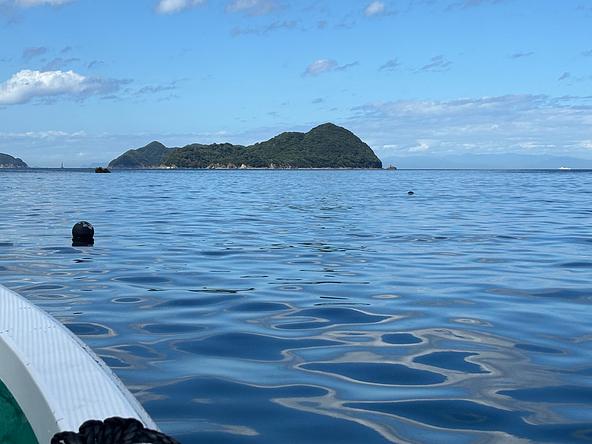 完成した醤油瓶をロウで密閉し海底へ沈める様子
