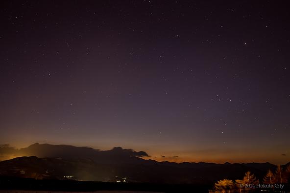 北杜市の夜空に広がる満天の星（画像提供：北杜市）