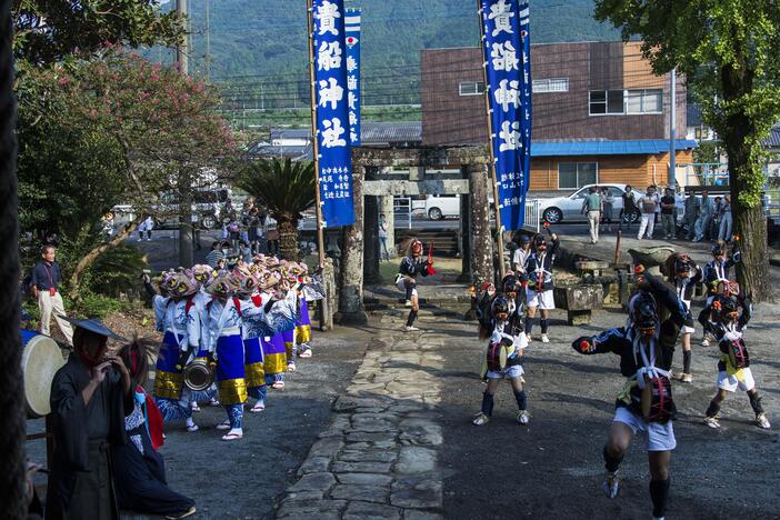 武雄市 貴船神社「袴野面浮立」（2025年）