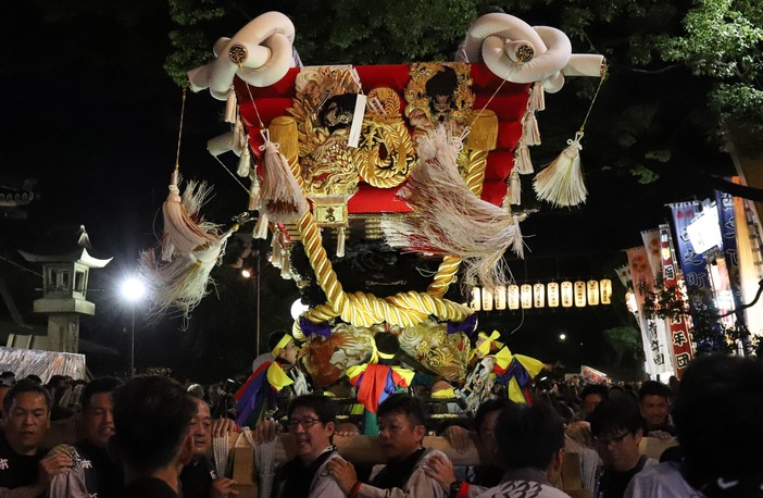 百舌鳥八幡宮秋祭り（月見祭）　ふとん太鼓行事（2025）